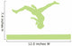 Gymnastics Beam Flip Green Wall Decal