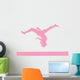 Gymnastics Beam Flip Pink Wall Decal
