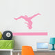 Gymnastics Beam Flip Pink Wall Decal