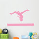 Gymnastics Beam Flip Pink Wall Decal