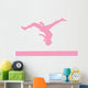 Gymnastics Beam Flip Pink Wall Decal