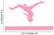 Gymnastics Beam Flip Pink Wall Decal