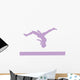 Gymnastics Beam Flip Purple Wall Decal