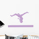 Gymnastics Beam Flip Purple Wall Decal