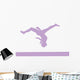 Gymnastics Beam Flip Purple Wall Decal