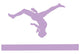 Gymnastics Beam Flip Purple Wall Decal