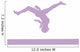 Gymnastics Beam Flip Purple Wall Decal