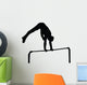 Gymnastics Silhouette Bar Flip Wall Decal
