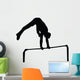Gymnastics Silhouette Bar Flip Wall Decal