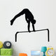 Gymnastics Silhouette Bar Flip Wall Decal
