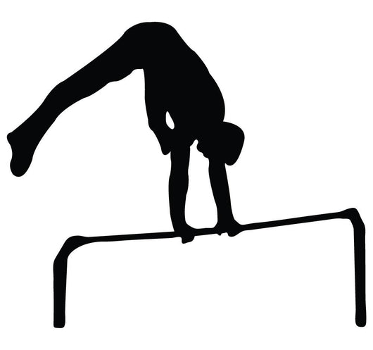 Gymnastics Silhouette Bar Flip Wall Decal -  – Wallmonkeys