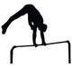 Gymnastics Silhouette Bar Flip Wall Decal