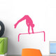 Gymnastics Silhouette Flip Pink Wall Decal