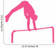Gymnastics Silhouette Flip Pink Wall Decal