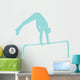 Gymnastics Silhouette Flip Blue Wall Decal