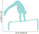 Gymnastics Silhouette Flip Blue Wall Decal