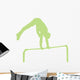 Gymnastics Silhouette Flip Green Wall Decal