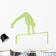 Gymnastics Silhouette Flip Green Wall Decal