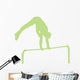 Gymnastics Silhouette Flip Green Wall Decal