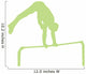 Gymnastics Silhouette Flip Green Wall Decal