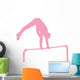 Gymnastics Silhouette Flip Pink Wall Decal
