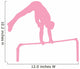 Gymnastics Silhouette Flip Pink Wall Decal