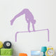 Gymnastics Silhouette Flip Lavender Wall Decal