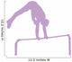 Gymnastics Silhouette Flip Lavender Wall Decal