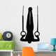 Gymnastics Silhouette Olympic Rings Wall Decal