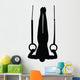 Gymnastics Silhouette Olympic Rings Wall Decal