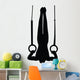 Gymnastics Silhouette Olympic Rings Wall Decal