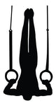 Gymnastics Silhouette Olympic Rings Wall Decal