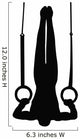 Gymnastics Silhouette Olympic Rings Wall Decal
