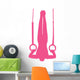 Gymnastics Silhouette Olympic Pink Wall Decal
