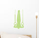 Gymnastics Silhouette Olympic Green Wall Decal