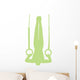 Gymnastics Silhouette Olympic Green Wall Decal