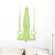 Gymnastics Silhouette Olympic Green Wall Decal