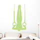 Gymnastics Silhouette Olympic Green Wall Decal