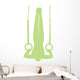 Gymnastics Silhouette Olympic Green Wall Decal