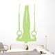 Gymnastics Silhouette Olympic Green Wall Decal