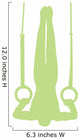 Gymnastics Silhouette Olympic Green Wall Decal