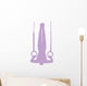 Gymnastics Silhouette Olympic Lavender Wall Decal