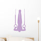 Gymnastics Silhouette Olympic Lavender Wall Decal