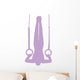 Gymnastics Silhouette Olympic Lavender Wall Decal