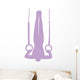Gymnastics Silhouette Olympic Lavender Wall Decal