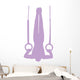 Gymnastics Silhouette Olympic Lavender Wall Decal