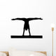 Gymnastics Silhouette Style Balance Beam Wall Decal