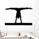 Gymnastics Silhouette Style Balance Beam Wall Decal