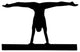 Gymnastics Silhouette Style Balance Beam Wall Decal