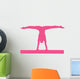 Gymnastics Silhouette Splits Pink Wall Decal